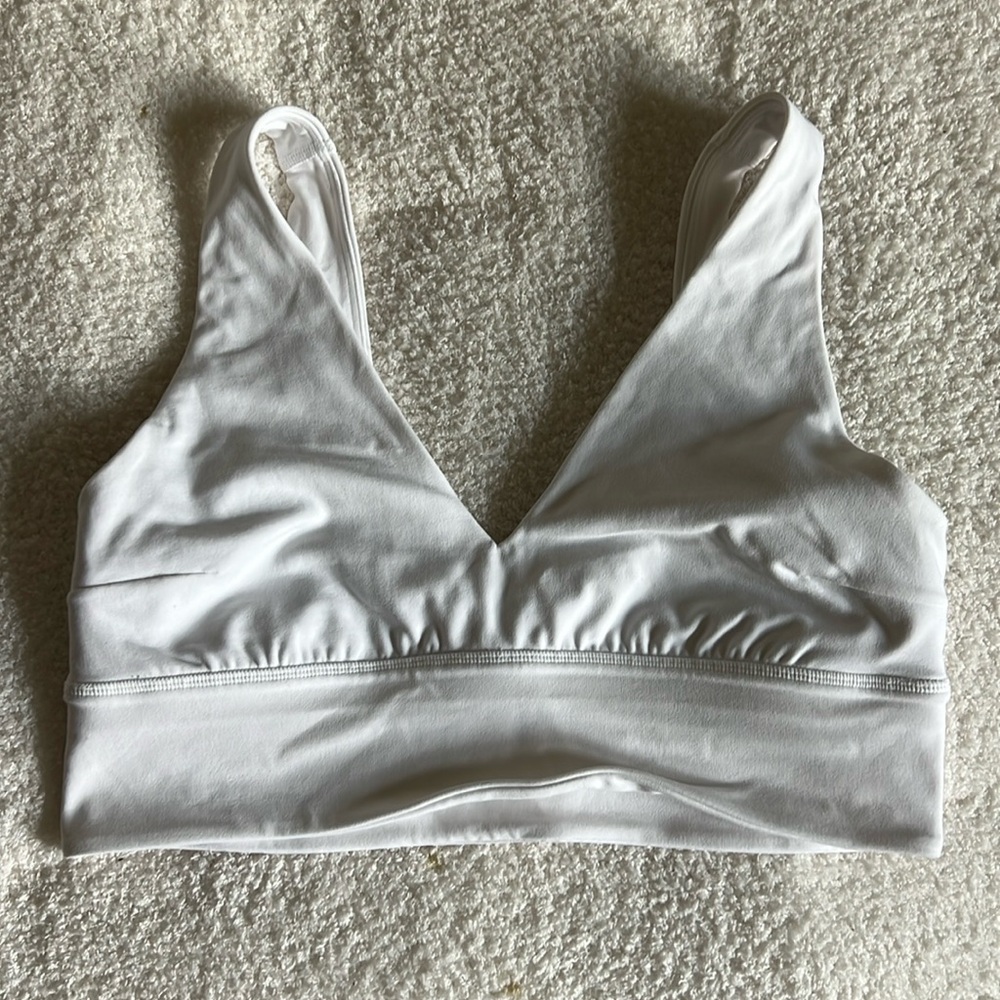 Lululemon align v neck bra white